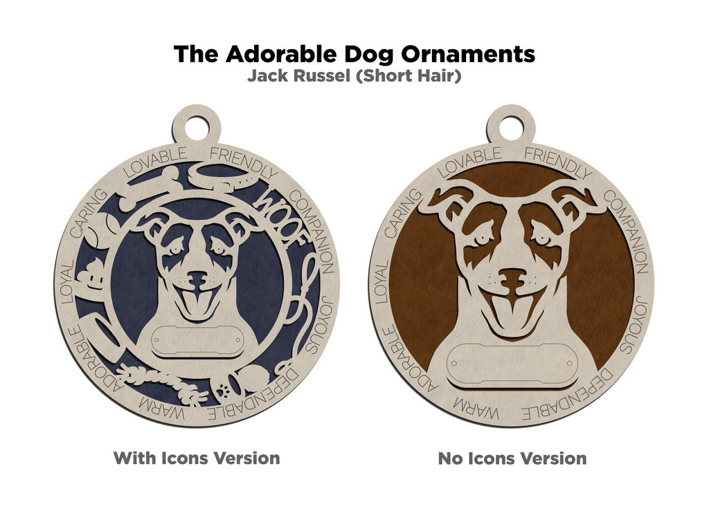 Personalized Adorable Dog Wood Ornament - Volume 2