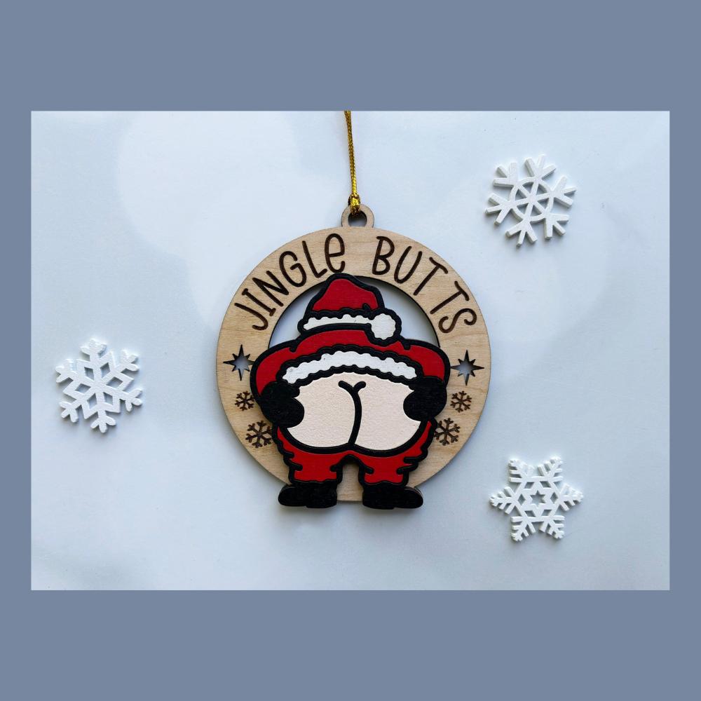 Jungle Butt Christmas Ornament