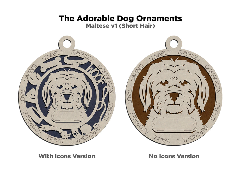 Personalized Adorable Dog Wood Ornament - Volume 1