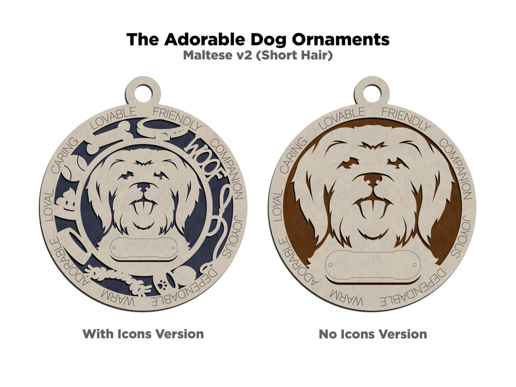 Personalized Adorable Dog Wood Ornament - Volume 1