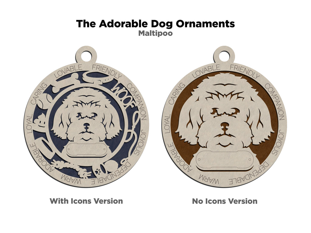 Personalized Adorable Dog Wood Ornament - Volume 2