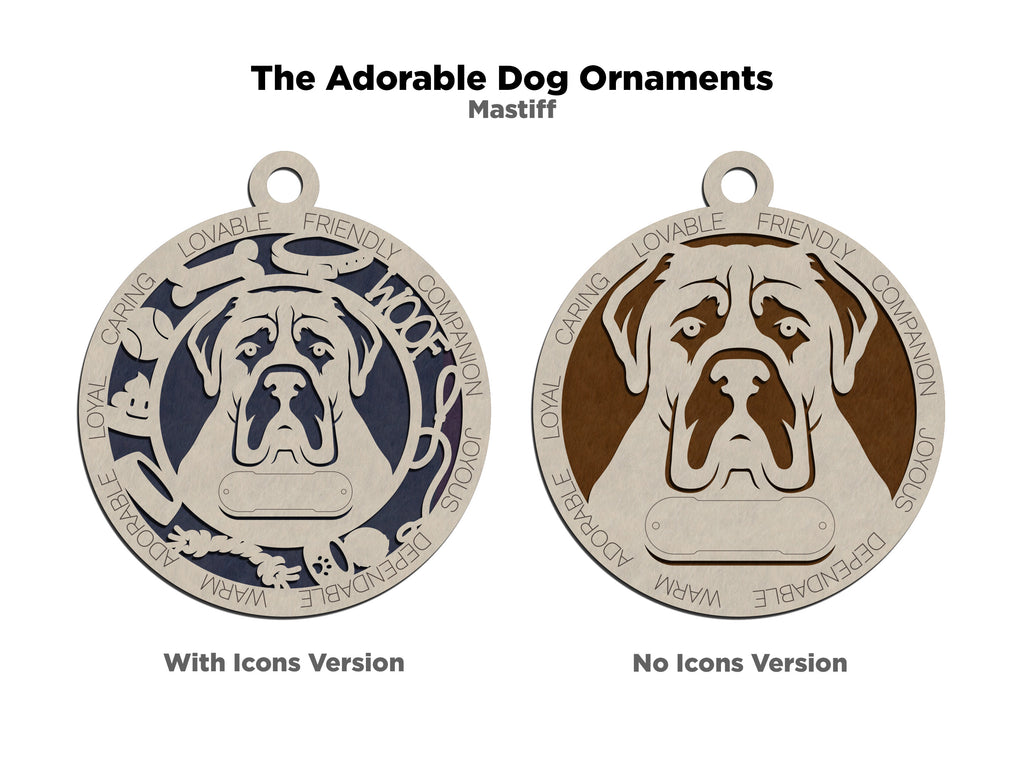 Personalized Adorable Dog Wood Ornament - Volume 1