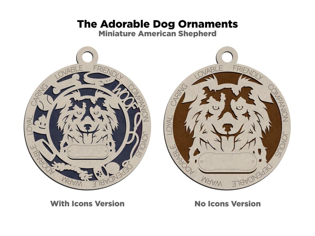 Personalized Adorable Dog Wood Ornament - Volume 1