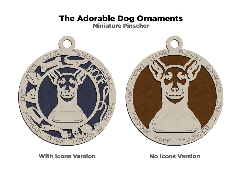 Personalized Adorable Dog Wood Ornament - Volume 2