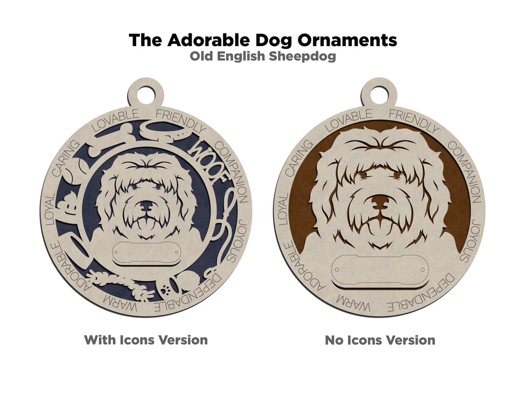 Personalized Adorable Dog Wood Ornament - Volume 2