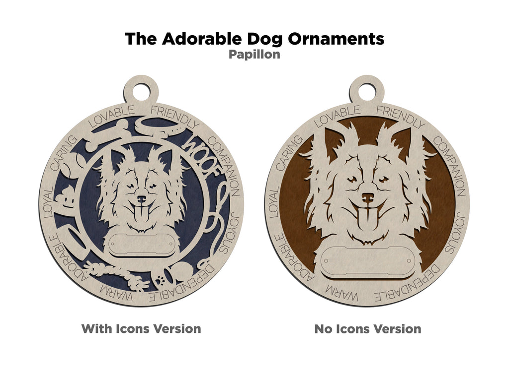 Personalized Adorable Dog Wood Ornament - Volume 2