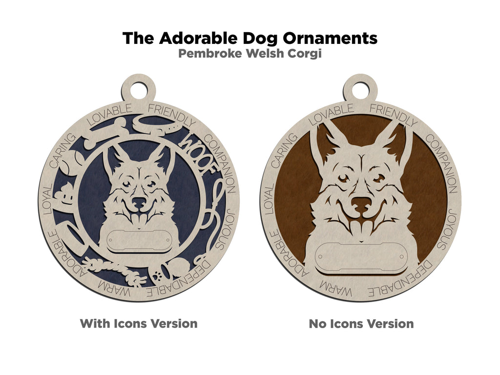 Personalized Adorable Dog Wood Ornament - Volume 1