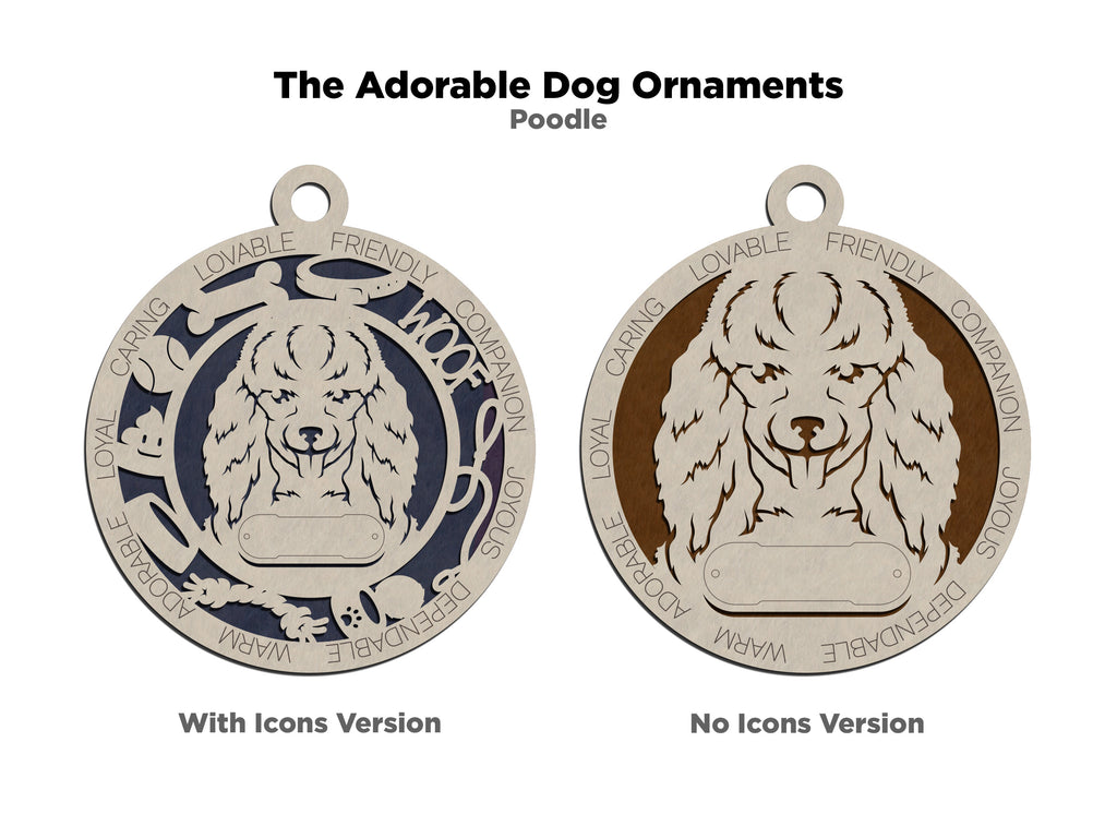 Personalized Adorable Dog Wood Ornament - Volume 1