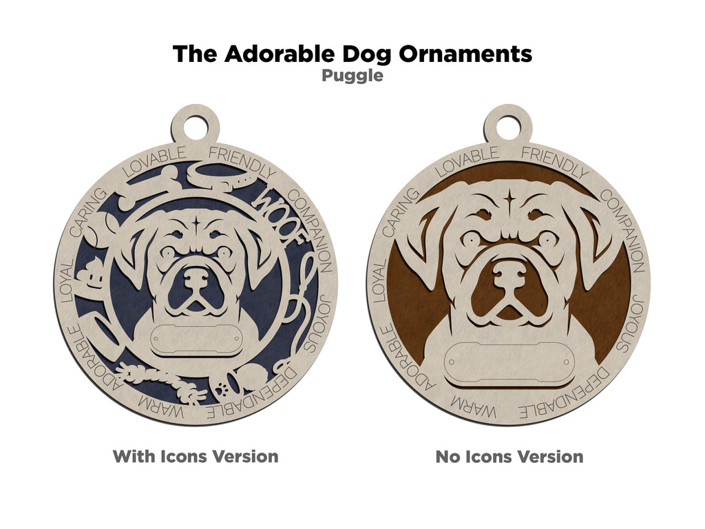 Personalized Adorable Dog Wood Ornament - Volume 2