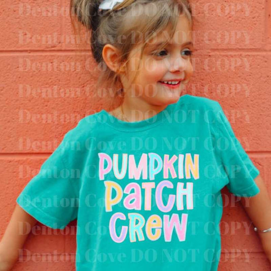 Pumpkin Patch Crew Pastel Short Sleeve DTF Graphic Tee