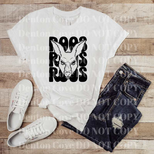 Stacked Mascot Roos Short Sleeve DTF Graphic Tee