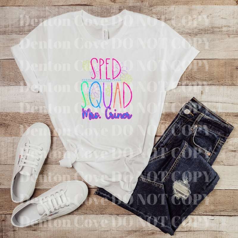 Chalkboard Squads - SPED Squad Short Sleeve DTF Graphic Tee