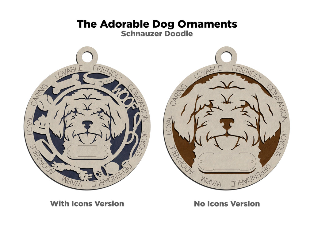 Personalized Adorable Dog Wood Ornament - Volume 2