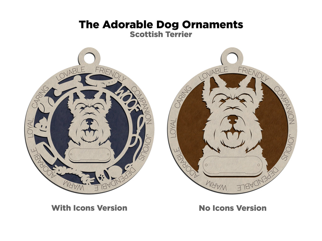 Personalized Adorable Dog Wood Ornament - Volume 2