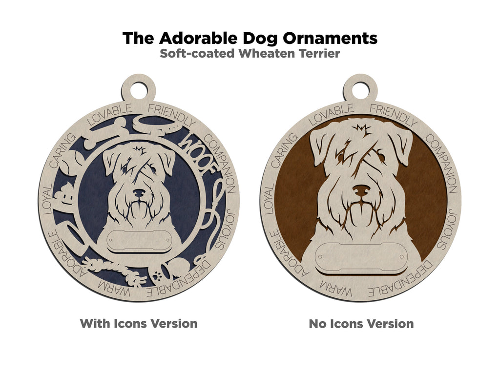 Personalized Adorable Dog Wood Ornament - Volume 2