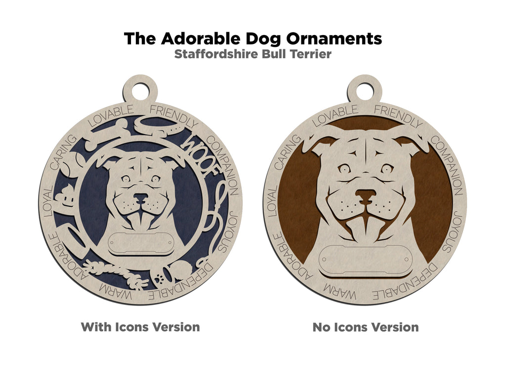 Personalized Adorable Dog Wood Ornament - Volume 2