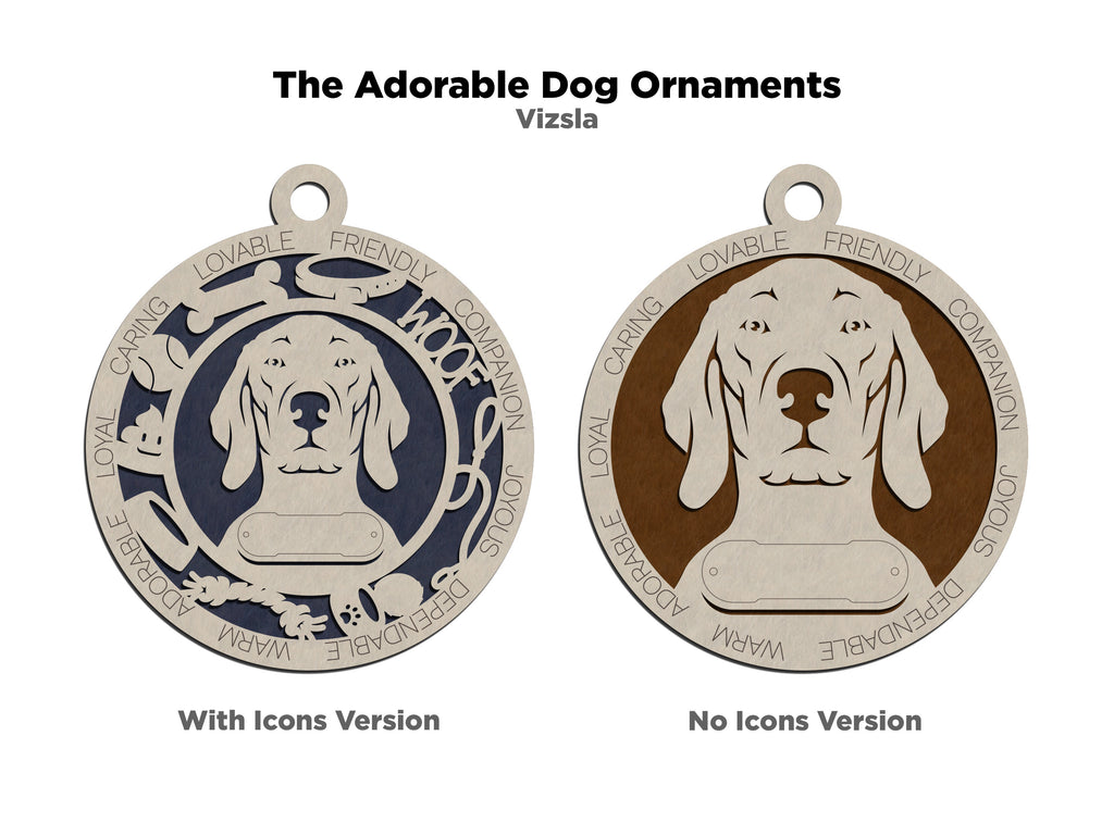 Personalized Adorable Dog Wood Ornament - Volume 1