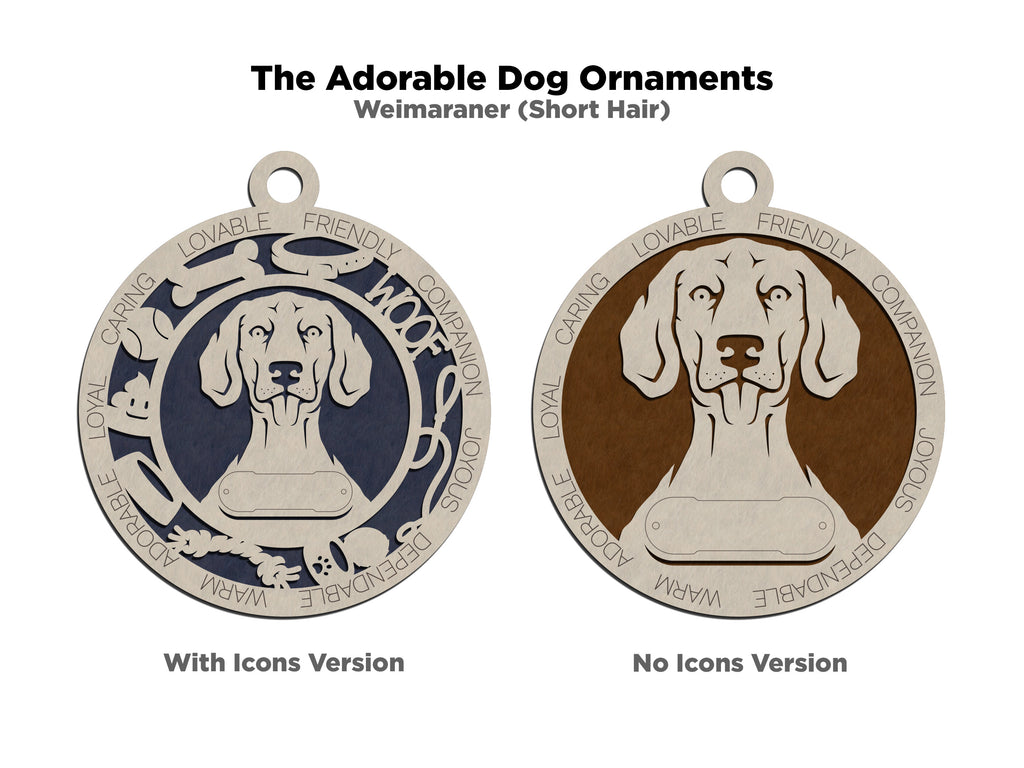 Personalized Adorable Dog Wood Ornament - Volume 2