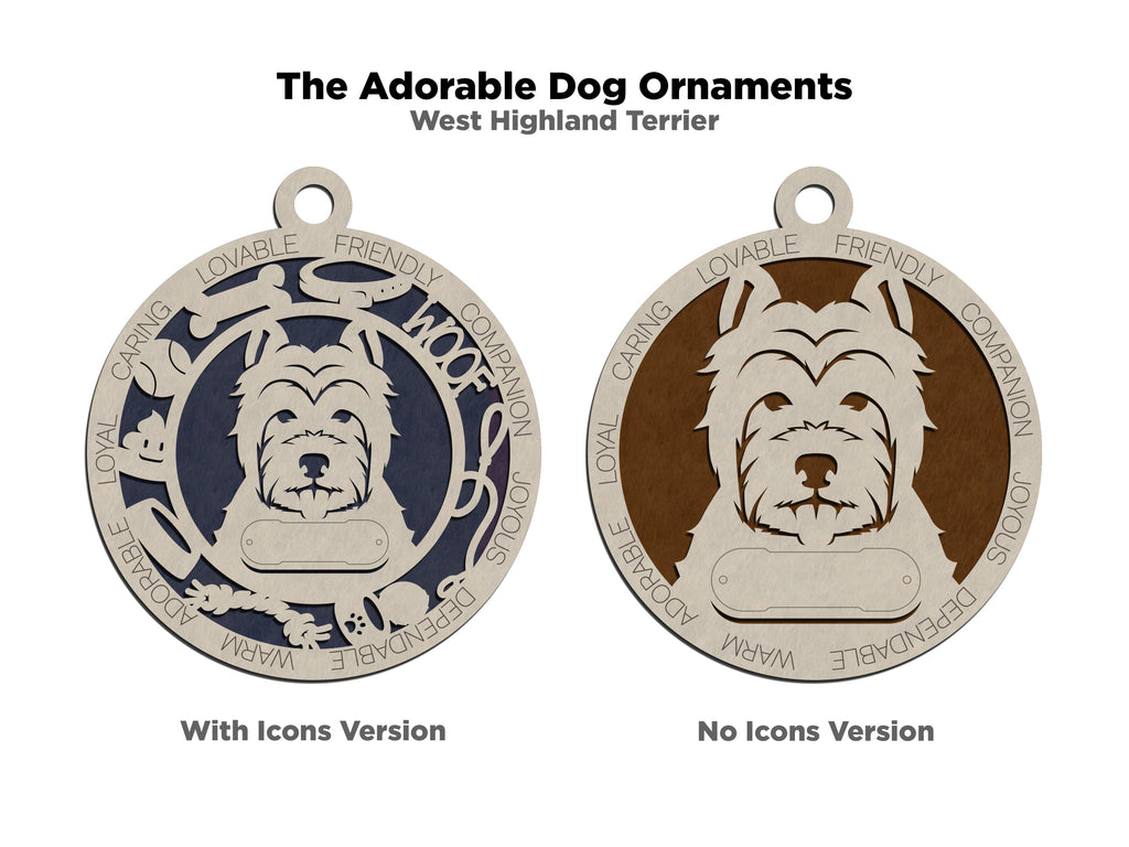 Personalized Adorable Dog Wood Ornament - Volume 1