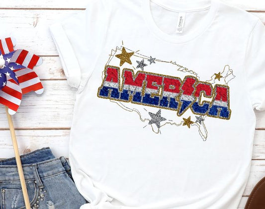 Chenille America DTF Graphic Tee