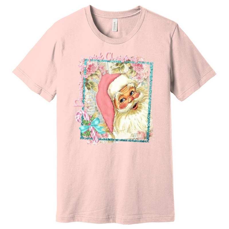 Dreaming of a pink Christmas graphic tee short sleeve shirt