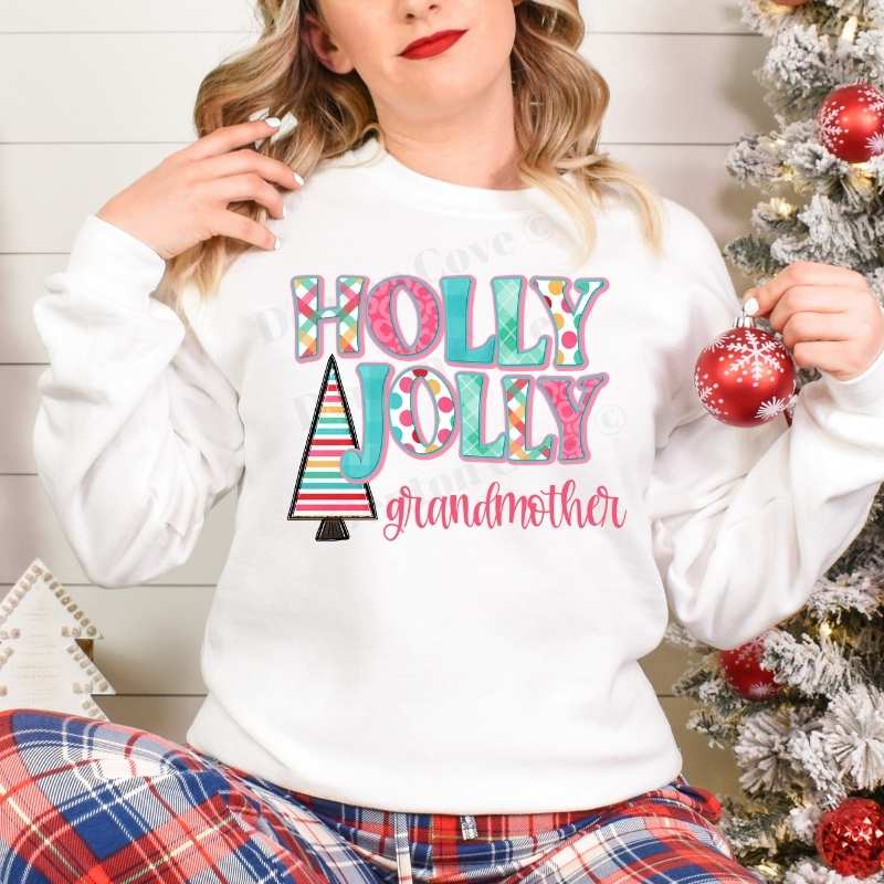 Holly Jolly Grandmother Crewneck Sweatshirt