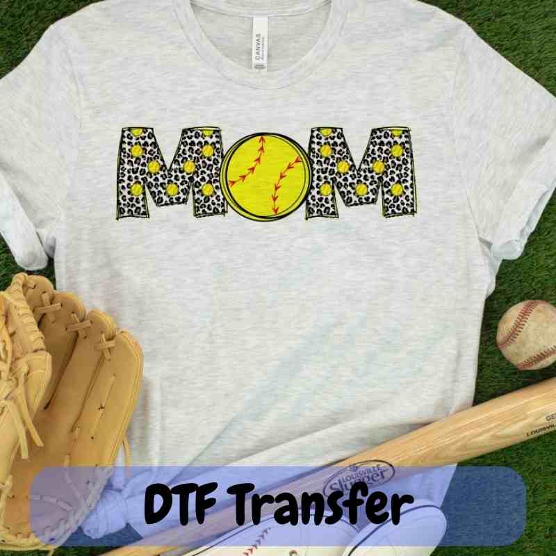 Leopard Softball Mom - DTF Transfer