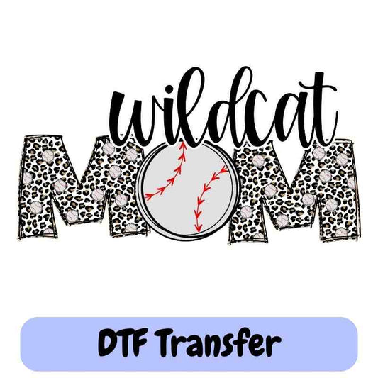 Personalized Leopard Baseball Mom - DTF Transfer