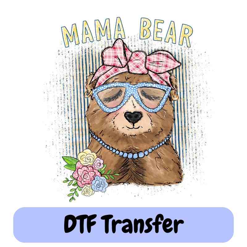 Whimsical Mama Bear - DTF Transfer